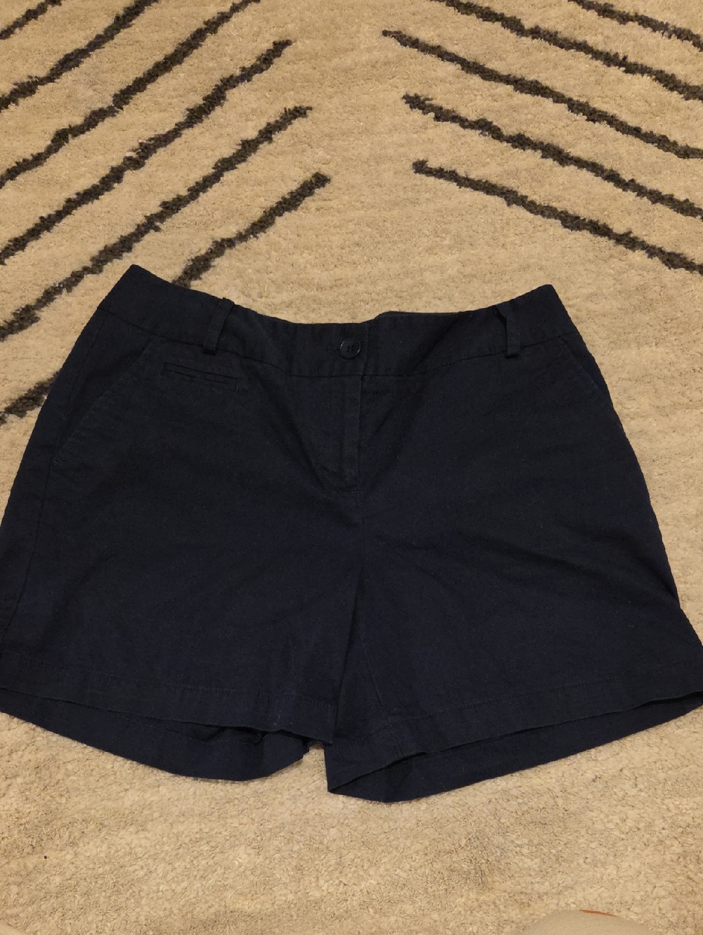Talbots Navy Cotton Bermuda Shorts